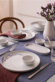 Hermia Juego de Desayuno de Porcelana de 14 Piezas - Blanco